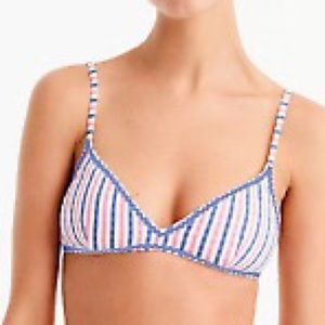 J. Crew Happy Seersucker Bathing Suit Top